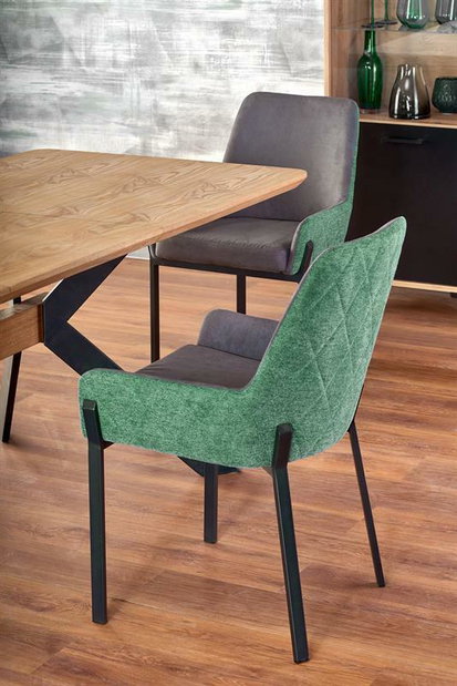 Jídelní stůl Baracco (dub přírodní + černá) (pro 6 až 8 osob)