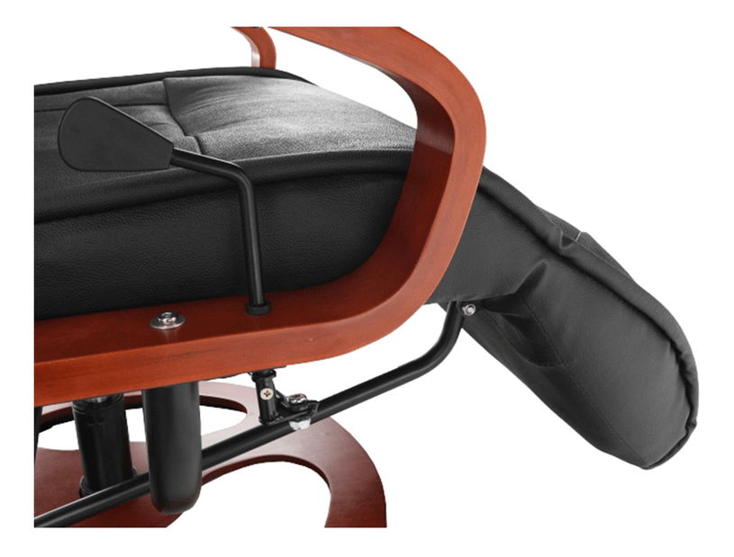 Masážní křeslo Ardos (ekokůže černá + třešeň) 