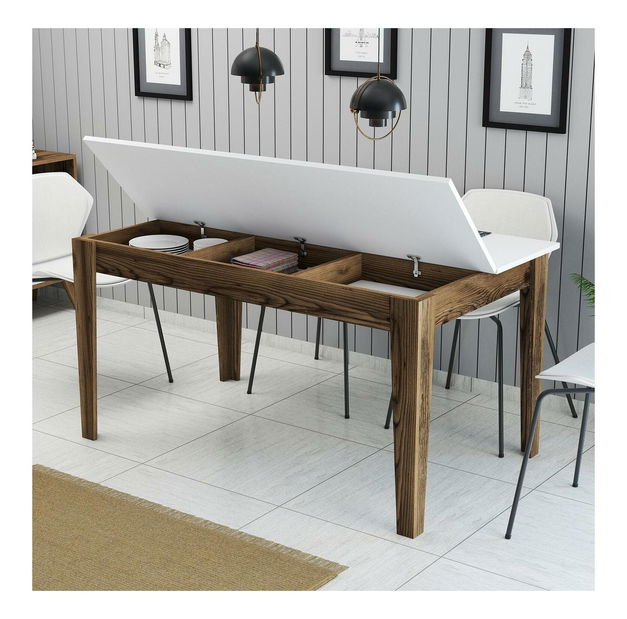 Jídelní stůl (pro 6 osob) Millano (ořech + bílá)