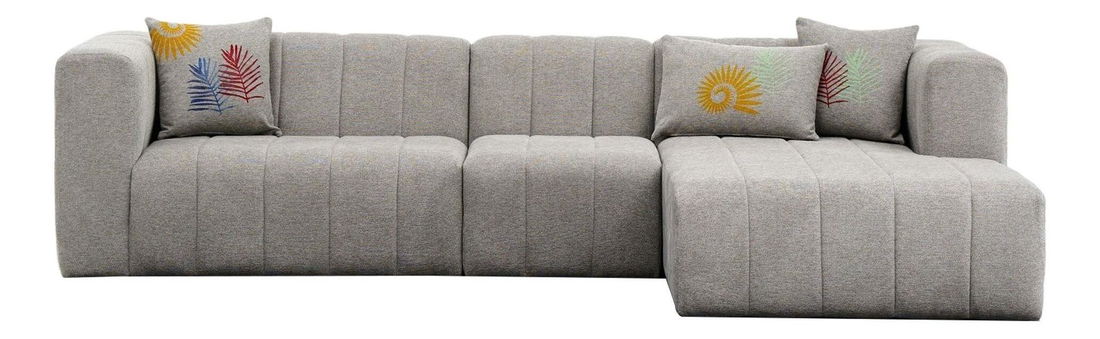 Rohová sedačka Beyzometta (P) (světle šedá)