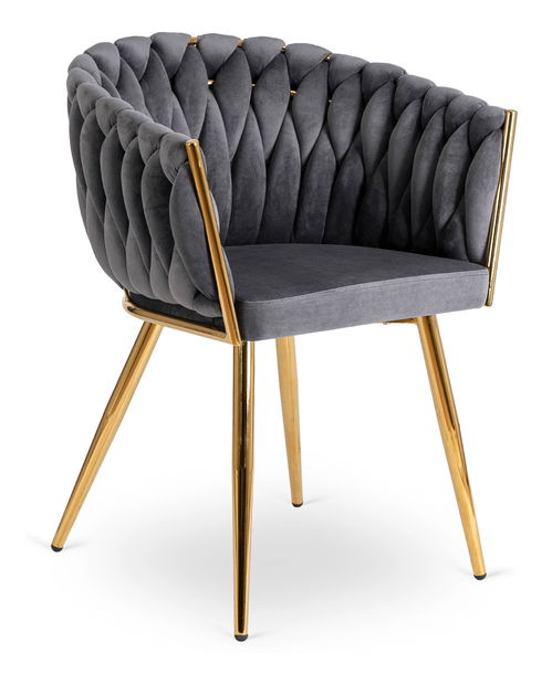  Jídelní židle Cappy (šedá + zlatá)