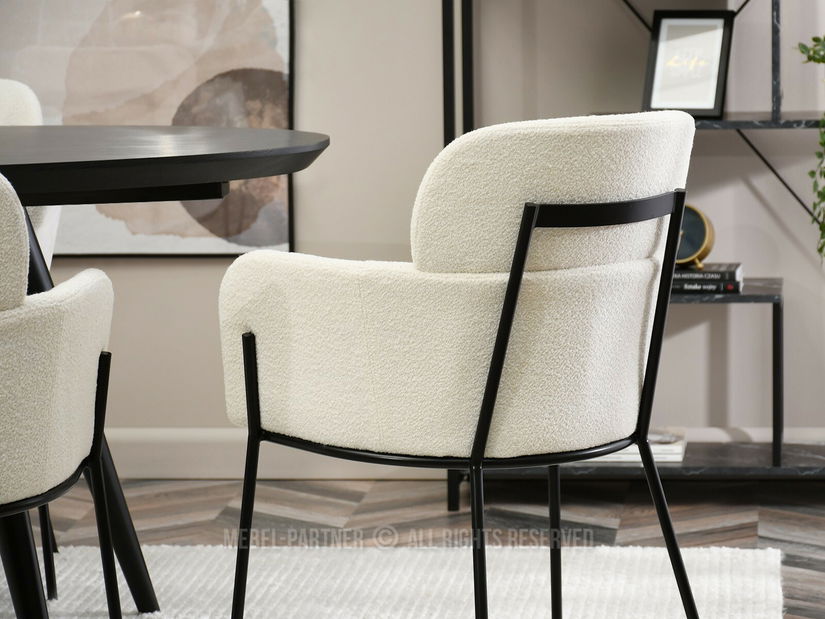 Židle Baggie K (krémová + černá)