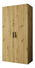 Šatní skříň 100 cm Borry 1 (dub artisan + černá)