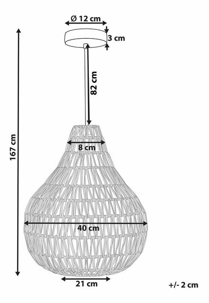 Závěsná lampa Manisa (černá)