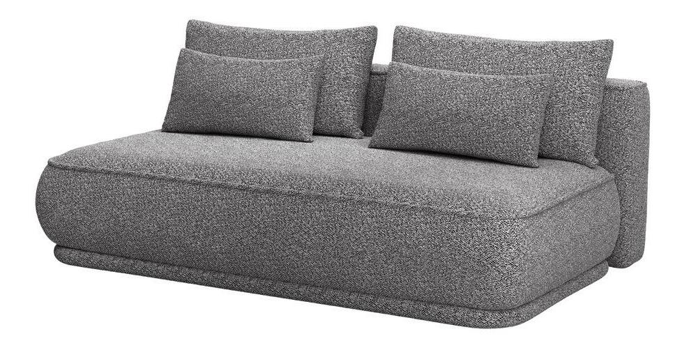 Pohovka třísedačka Lesanna (šedá + černá)