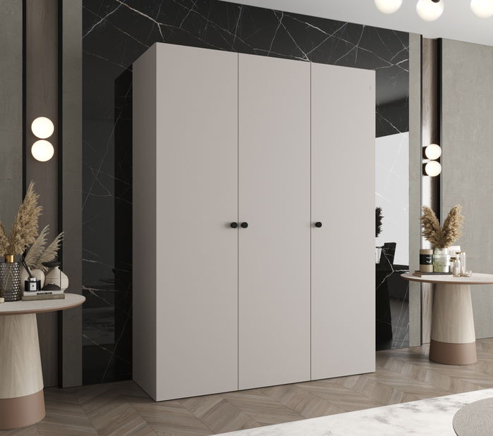 Šatní skříň 150 cm Parna 1 (kašmír + černá)