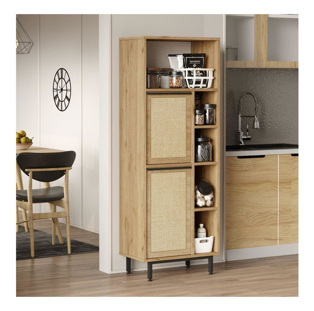 Kuchyňský regál Otto 10 A (ořech + černá)