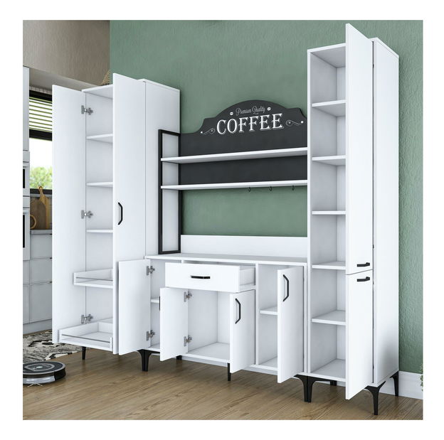 Set kuchyňských skříněk Jenaretta 50 (bílá + černá)