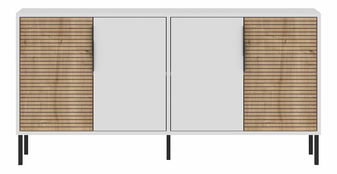 Komoda Zerksa (bílá + dub safírový)