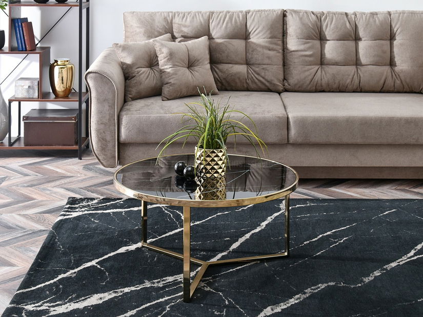 Konferenční stolek Natol (černá + zlatá)