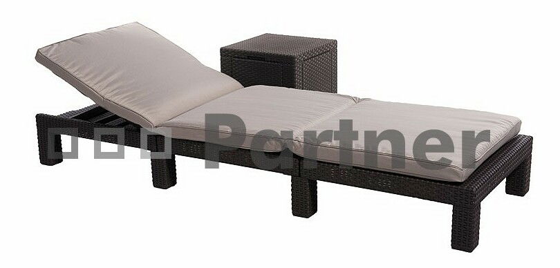 Zahradní lehátko Daytona Plus hnědá (um. ratan)