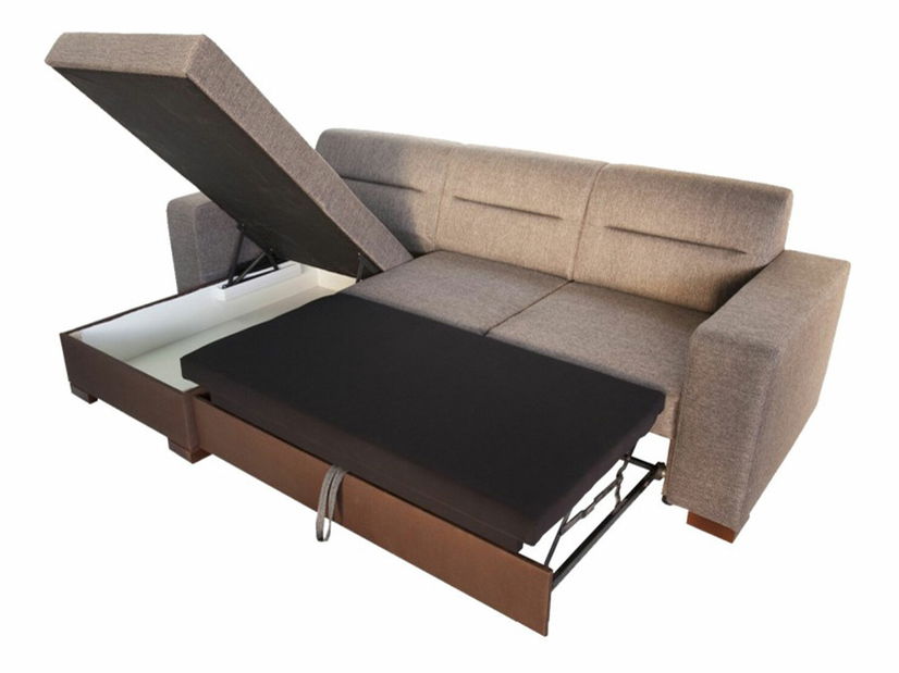 Rohová sedací souprava Enzo šenil béžový (L)