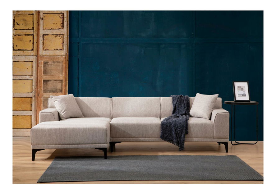 Rohová sedačka Petrafonzo (L) (bílá + černá)