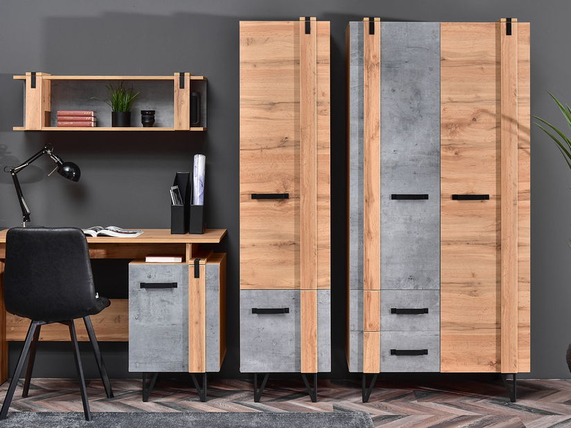 Obývací stěna Subrayado 04 (dub + černá)