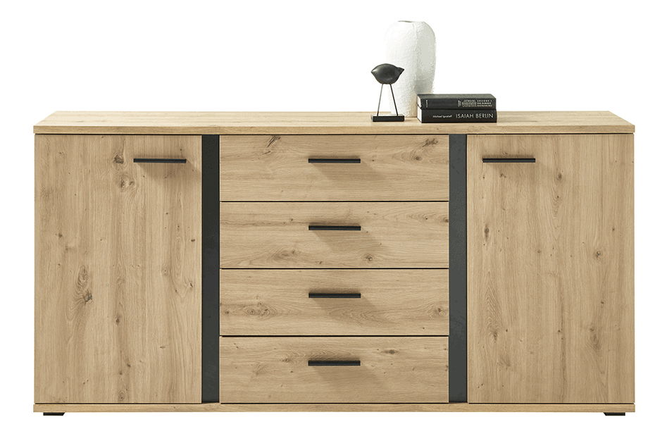 Komoda Kardun (dub artisan + černá)