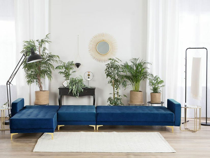 Rohová sedací souprava Aberlady 3 (námořnická modrá) (L)