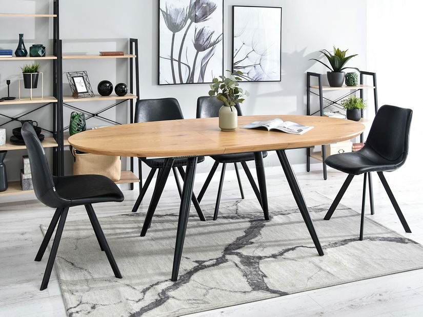 Jídelní stůl Lisbon (dub + černá)