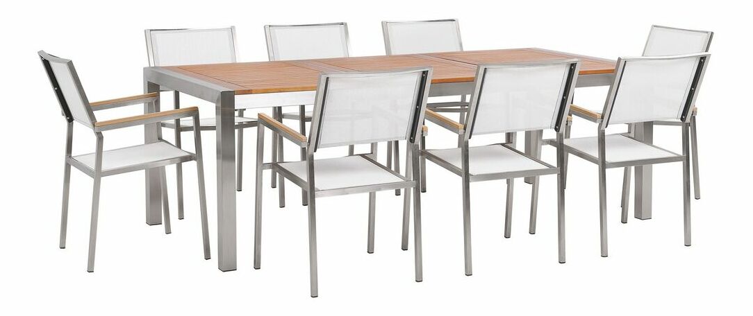 Zahradní sestava Giggles (světlé dřevo + bílá)