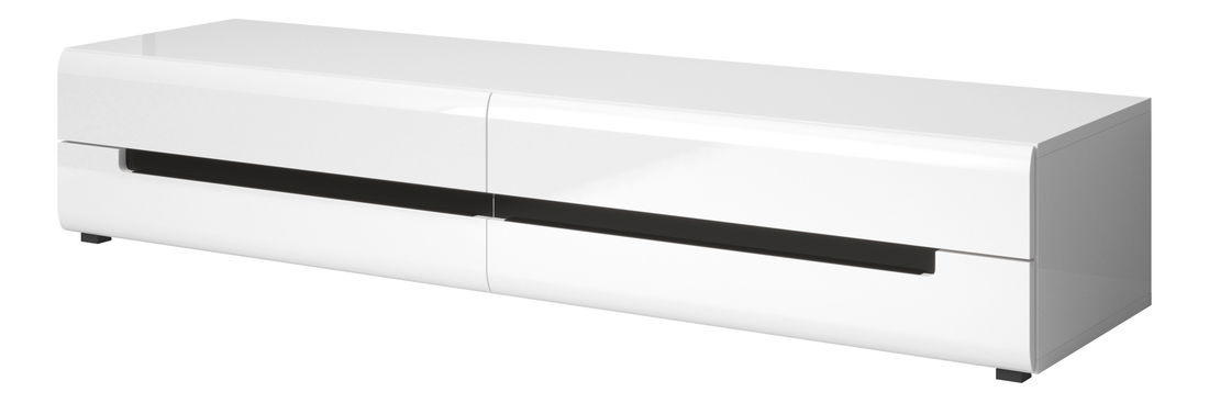 Obývací stěna Hayle Typ 11 (bílá + bílý vysoký lesk)
