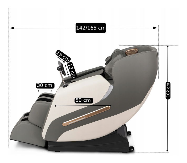 Masážní křeslo Visita Max (šedá)