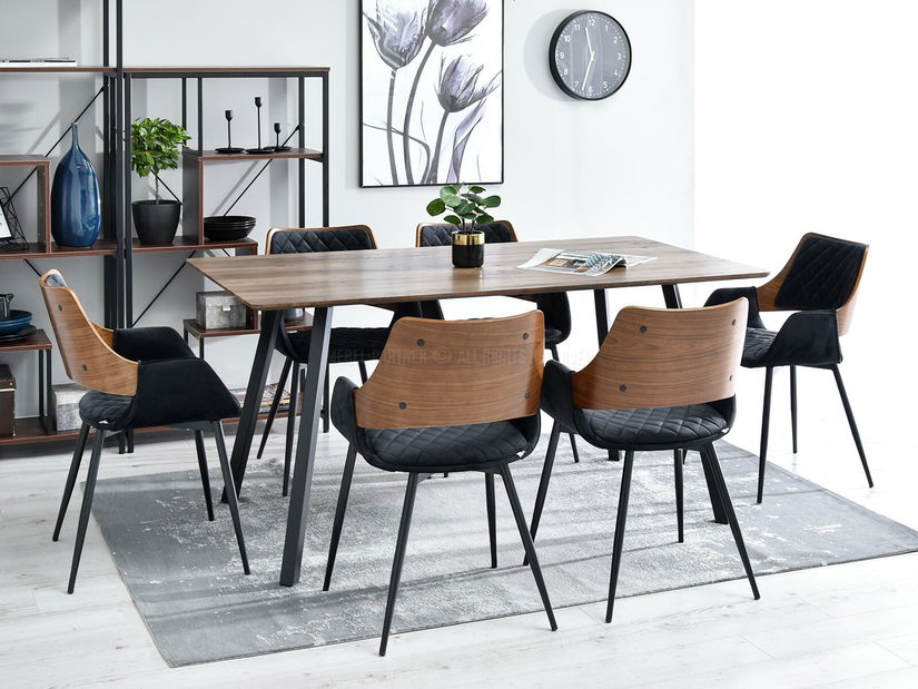 Židle Morgana (ořech tmavý + černá)