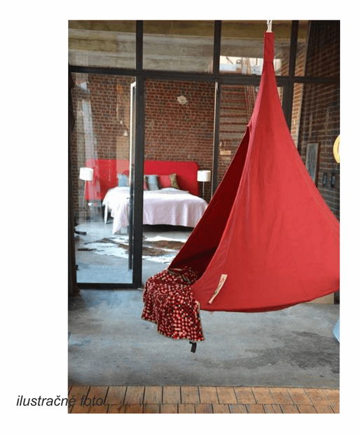 Závěsné houpací křeslo Klarina (červená) (velké)