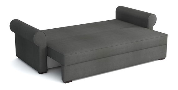 Rozkládací pohovka Mosuria (tmavě šedá) (s úl. prostorem) *bazar