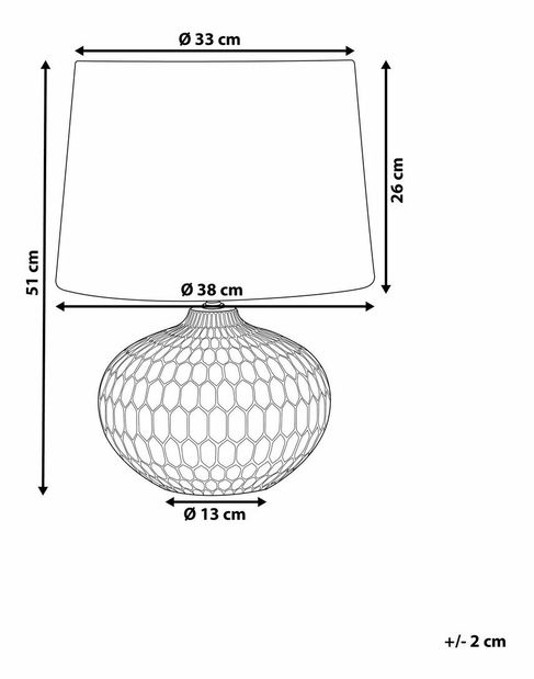 Stolní lampa Pirza (zlatá)