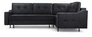 Rohová sedací souprava Aisha (černá) (P)