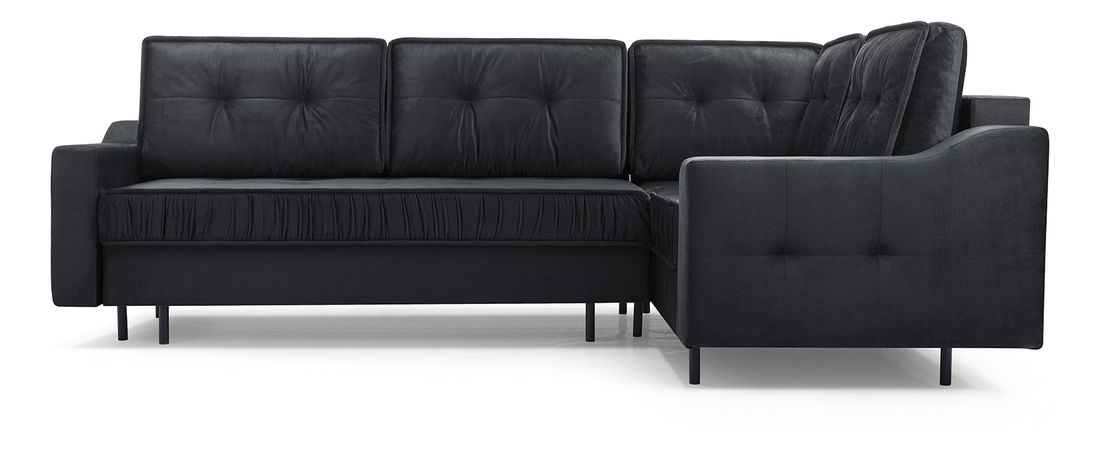 Rohová sedací souprava Aisha (černá) (P)