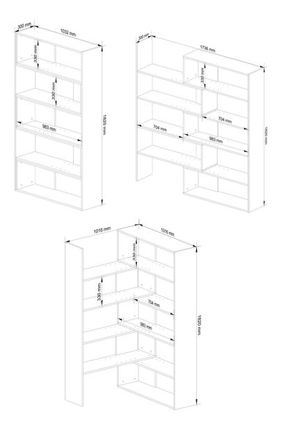 Regál Tivona (dub sonoma)
