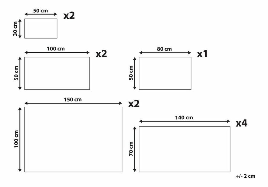 Sada 11 ks ručníků Aixin (šedá)