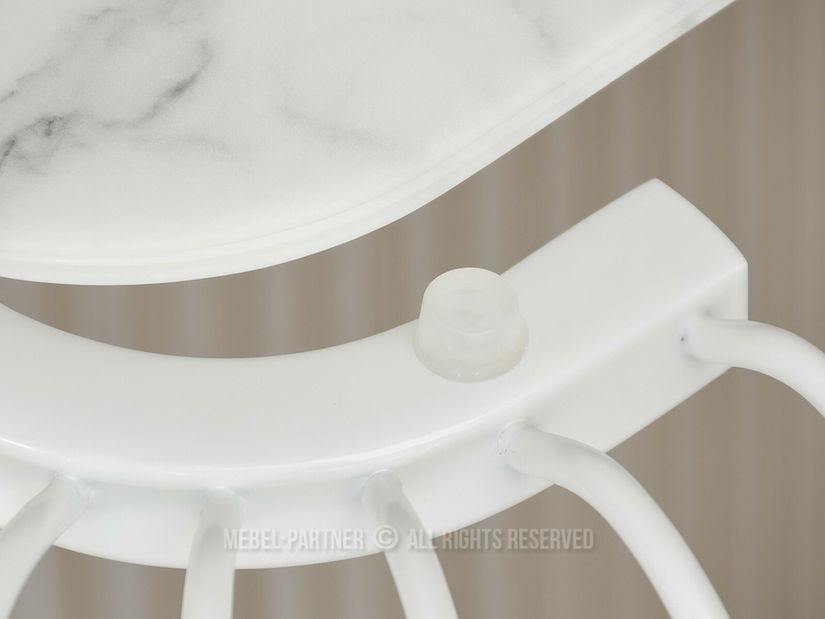 Konzolový stolek Naviole (mramor + bílá)