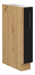 Dolní kuchyňská skříňka Meriel 15 D CARGO (černá + dub artisan)