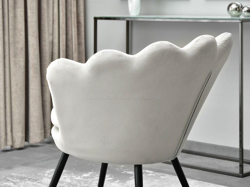 Křeslo Lasair (šedá + chromová)