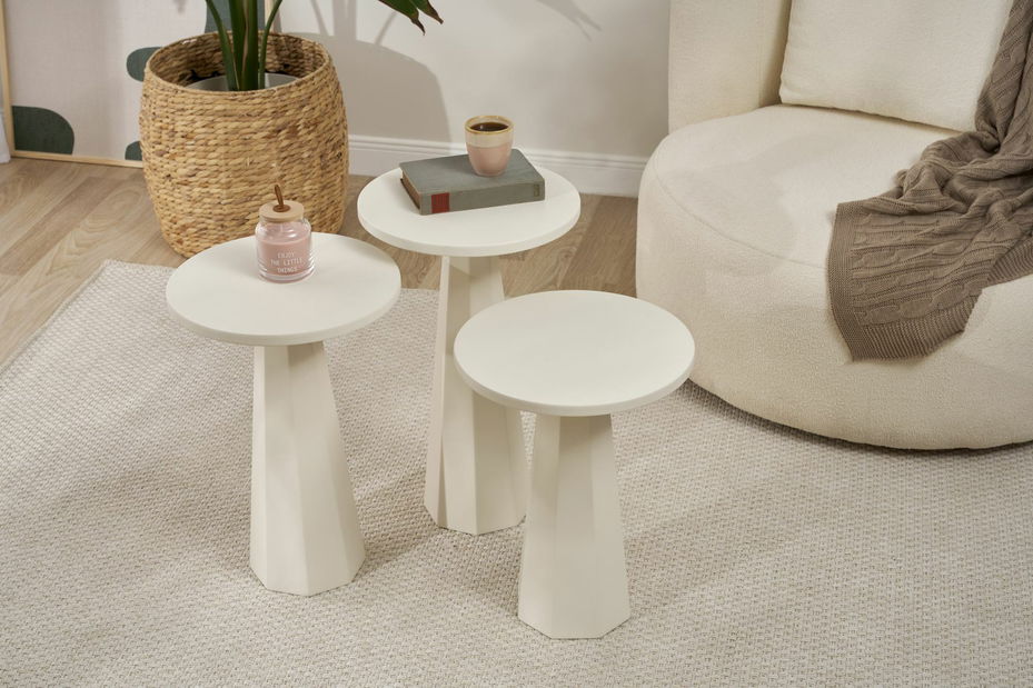 Příruční stolek Lilia (krémová)