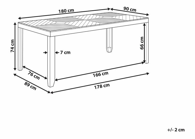 Zahradní stůl Blas (světlé dřevo) (pro 8 a více osob)