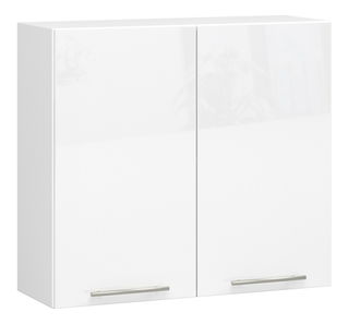 Horní kuchyňská skříňka Ozara W80 H720 (bílá + bílý lesk)