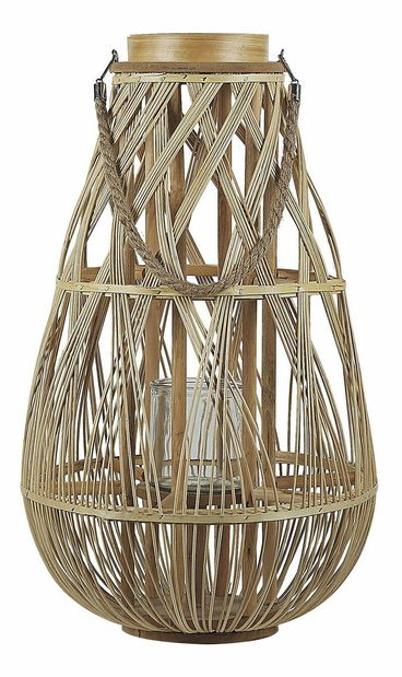 Lucerna TUMBA 56 cm (kov) (světlé dřevo)