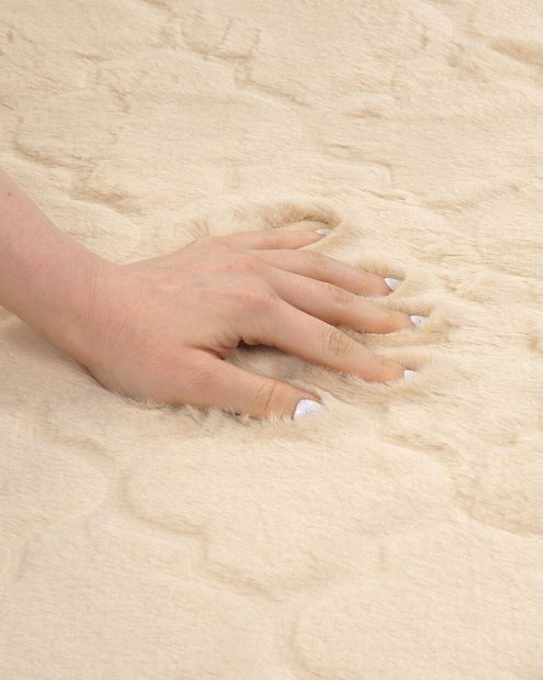 Koberec z umělé kožešiny 160 x 230 cm Gharry (béžová)