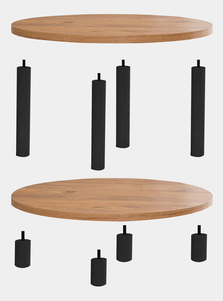 Konferenční stolek Robin (Černá + Borovice atlantic) *bazar