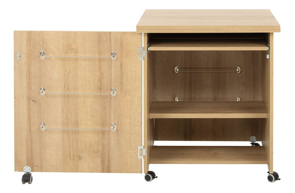 Pracovní stůl na kolečkách Wernalo 1 (dub riviera)