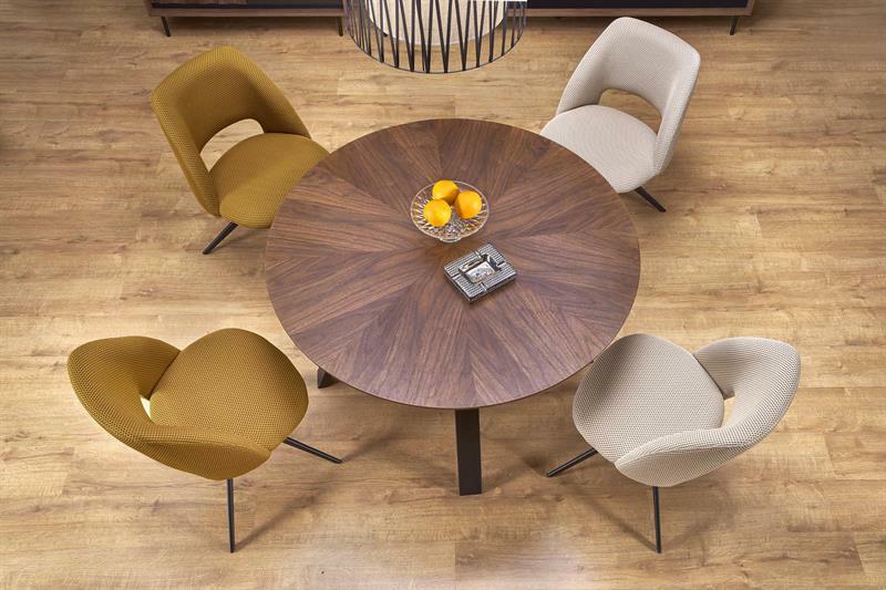 Jídelní stůl Dannon (ořech + černá) (pro 4 osoby)