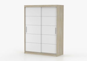 Šatní skříň Viola 06 (dub sonoma + bílá)