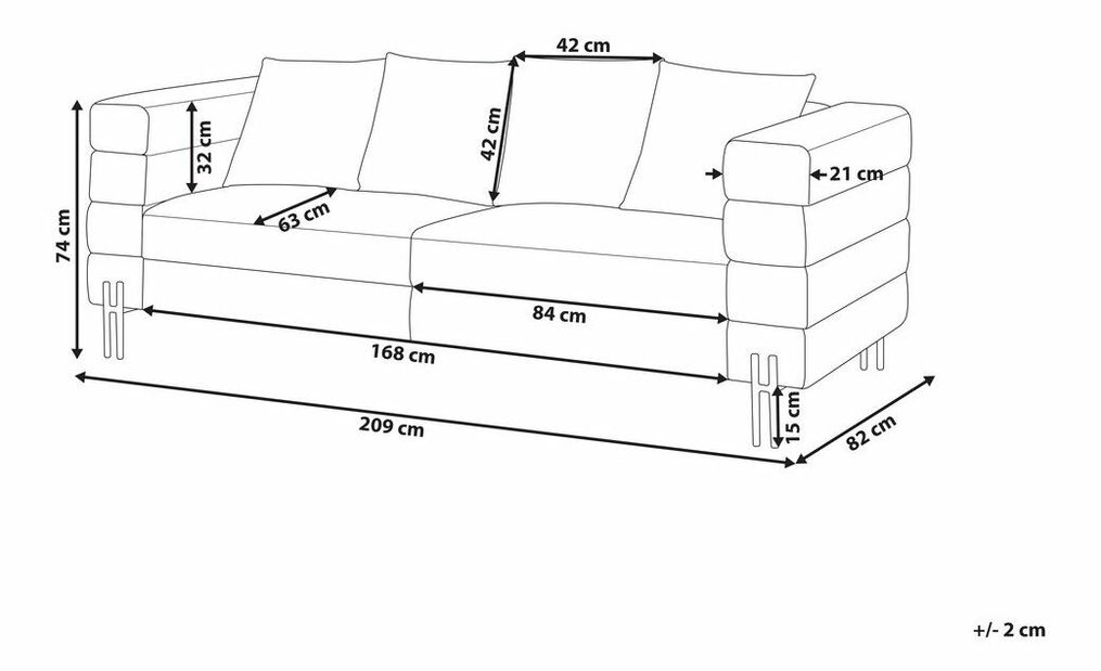 Pohovka trojsedačka Guinness (hnědá)
