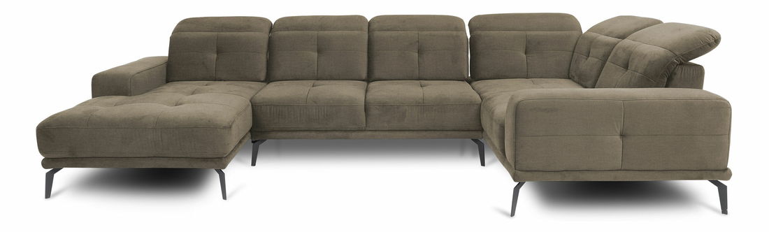 Rohová sedačka ve tvaru U Nicolette (světle hnědá) (P)