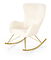 Houpací křeslo Leonia (krémová + zlatá)