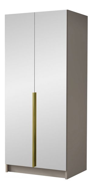 Šatní skříň Smagano III (černá) (se zrcadlem)