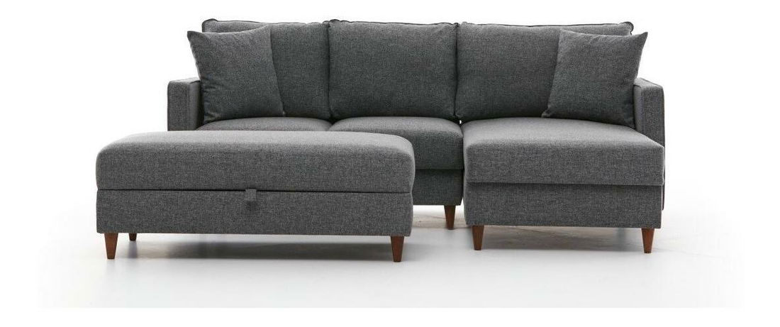 Rohová sedací souprava Ewie (P) (šedá)