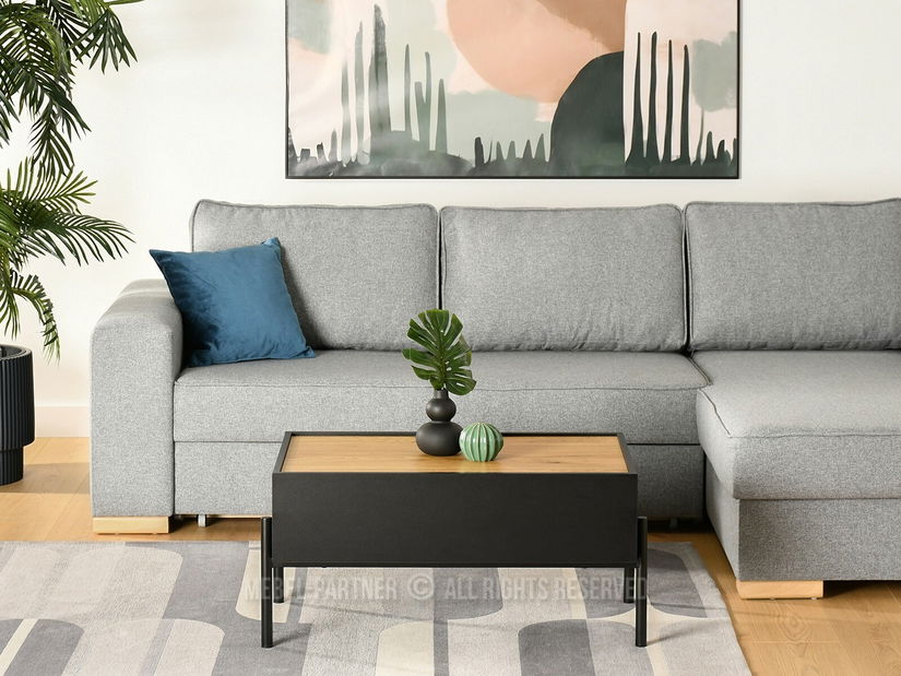 Konferenční stolek Bertina M (dub + černá)